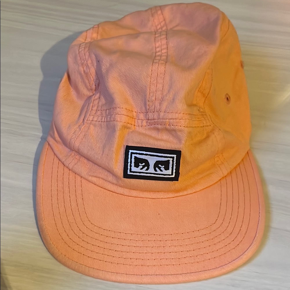 Obey Peach Orange Five-Panel Hat